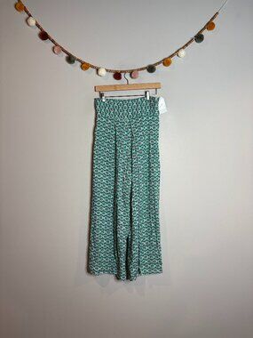 NWT patterned boho palazzo wide leg pants
